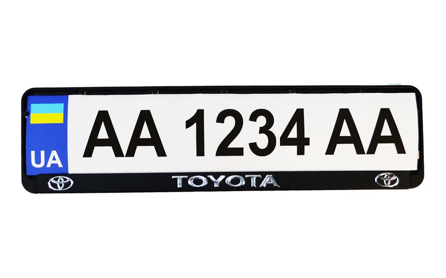 Рамка номерного знака пластик с объемными буквами Toyota 52х13,5х2 см (2шт) 24-017 фото